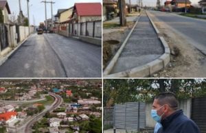 BRADU / Se pavează trotuarul dintre Pasarela DN 65B și Aleea Neajlov. Primarul Dan Stroe: „În ritmul în care se lucrează, în iunie se va încheia tot tronsonul”