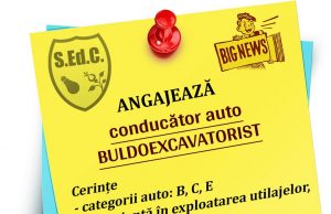 SEdC Mioveni angajează buldoexcavatorist