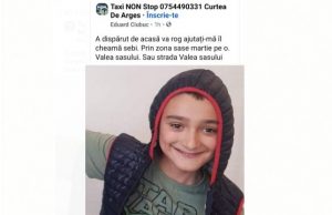 Curtea de Argeș: Băiatul dat dispărut a fost găsit
