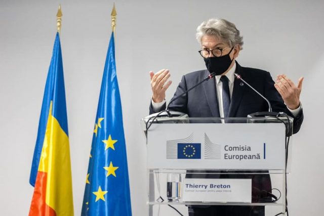 Comisarul european pentru piața internă, Thierry Breton FOTO Comisia Europeană în România