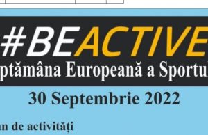 TOPOLOVENI: Activități sportive interactive, în cadrul evenimentului #BeActive