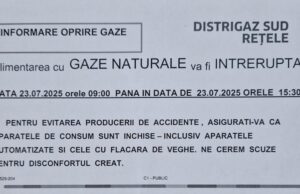În atenția locuitorilor din Topoloveni: Se întrerupe alimentarea cu gaze pe trei străzi din oraș